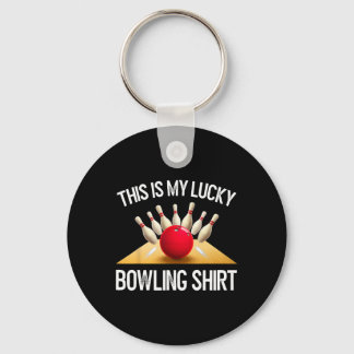 Grappig Lucky Bowling Team Vintage Retro Cadeau T- Sleutelhanger