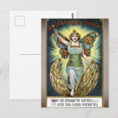 Grappig  Lucky Halloween Victoriaans Engel Briefkaart (Voorkant / Achterkant)