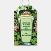Grappig Lucky Leprechauns St. Patrick's Day Party Cadeaulabel (Voorkant)