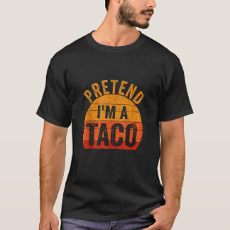 Grappig Lui Halloween Kostuum Doe alsof ik een tac T-shirt