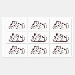 Grappig lui hondenontwerp labels