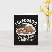 Grappig Luiaard Afstuderen Shirt - Ik ben afgestud Kaart (Gele Bloem)