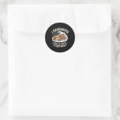Grappig Luiaard Afstuderen Shirt - Ik ben afgestud Ronde Sticker (Tas)