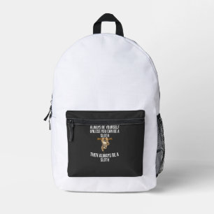 Grappig luiaard cadeau voor vrouwen meisjes jongen bedrukte rugzak