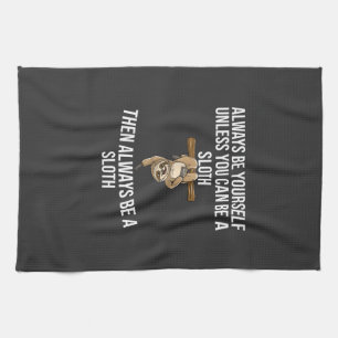 Grappig luiaard cadeau voor vrouwen meisjes jongen theedoek