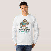 Grappig Luiaard Gym Shirt – 'Hardlopen laat is mij (Voorkant volledig)