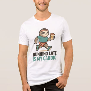 Grappig Luiaard Gym Shirt – 'Hardlopen laat is mij