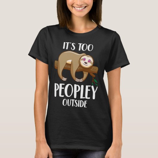 Grappig luiaard introvert dier het is ook t-shirt (Voorkant)