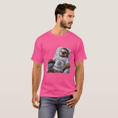 Grappig Luiaard Mode Geactiveerd Ontwerp voor Luia T-shirt (Voorkant volledig)