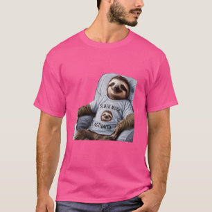 Grappig Luiaard Mode Geactiveerd Ontwerp voor Luia T-shirt
