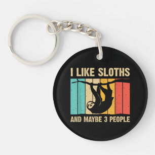 Grappig luiaard ontwerp voor luiaard liefhebbers m sleutelhanger