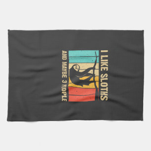 Grappig luiaard ontwerp voor luiaard liefhebbers m theedoek