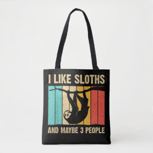 Grappig luiaard ontwerp voor luiaard liefhebbers m tote bag