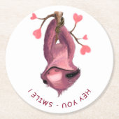 Grappig Luiaard Papier Onderzetter Glimlach - Aang (Voorkant)