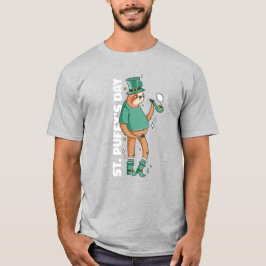 Grappig luiaard St. Puffys Day T-shirt