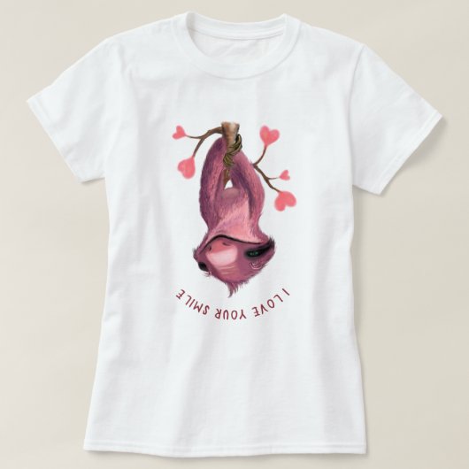 Grappig Luiaard T-shirt - Aangepaste tekst (Design voorkant)