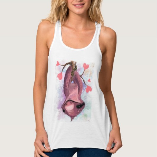 Grappig luiaard tanktop (Voorkant)