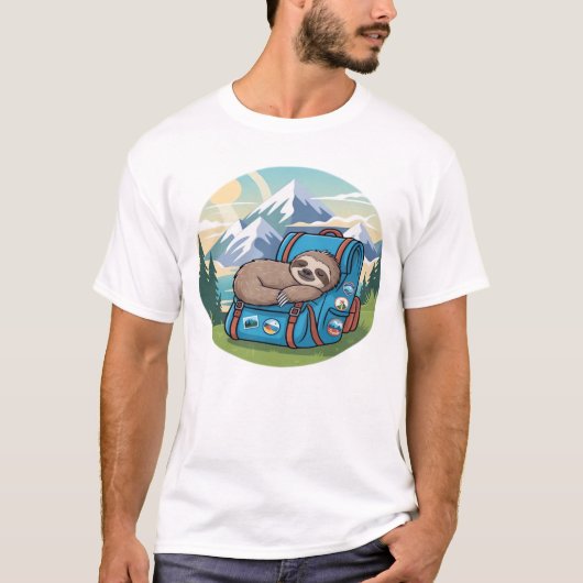 Grappig luiaard wandelen oversized T-shirt (Voorkant)