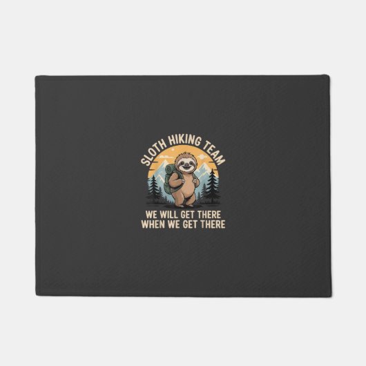 Grappig luiaard wandelen T-shirt_2 Deurmat (Voorkant)