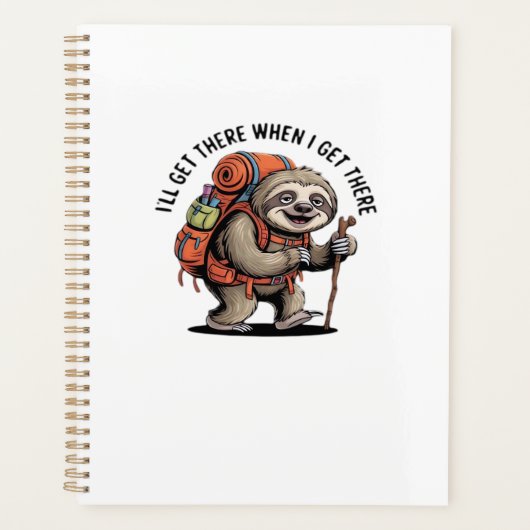Grappig luiaard Wandelteam - Langzaam en Gestaag K Planner (Voorkant)