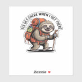 Grappig Luiaard Wandelteam - Slow and Steady Class Sticker (Vel)