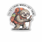 Grappig Luiaard Wandelteam - Slow and Steady Class Sticker (Voorkant)
