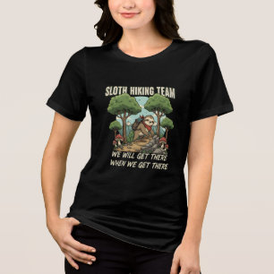 Grappig luiaard Wandelteam We komen er wel als we Tri-Blend Shirt