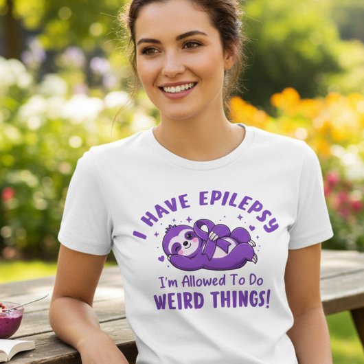 Grappig luiaardshirt voor epilepsiebewustzijn Tri-Blend shirt