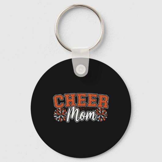 Grappig Luid Trots Juich Moeder Mama Cheerleading Sleutelhanger (Voorkant)