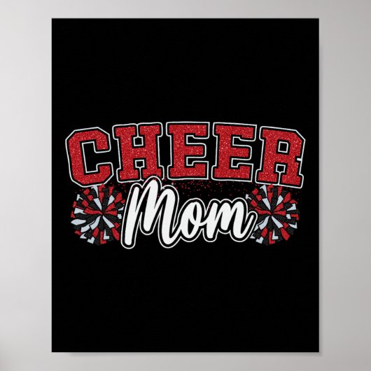Grappig Luid Trots Juichen Moeder Mama Cheerleadin Poster (Voorkant)