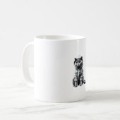 Grappig Luie Britse Korthaar Kat Chillin Ontspanne Koffiemok (Voorkant links)
