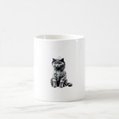 Grappig Luie Britse Korthaar Kat Chillin Ontspanne Koffiemok (Center)