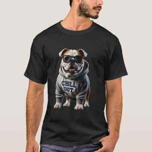 Grappig Luie Engelse Bulldog Chillin Dogs Chill T-shirt