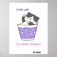 Grappig luie kat sarcastische Humor meme aangepast