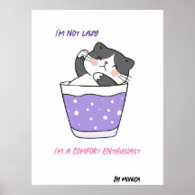 Grappig luie kat sarcastische Humor meme aangepast