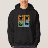 Grappig luie luiaard retro stijl hoodie (Voorkant)