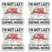 Grappig luie luie energiebesparende modus stickers (Voorkant)