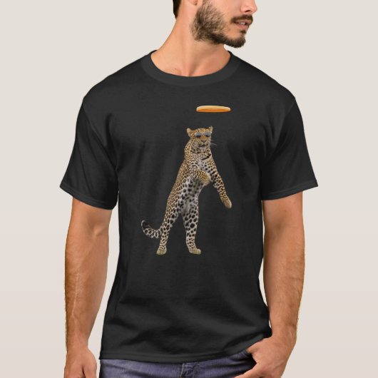 Grappig Luipaard Disc Golf T-Shirt (Voorkant)