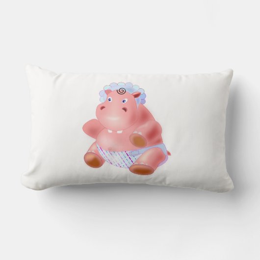 Grappig lumbaal kussen Happy Baby Hippo (Voorkant)