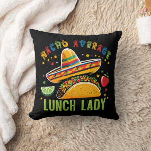 Grappig Lunch Lady Cinco De Mayo Tacos Mexicaans e Kussen