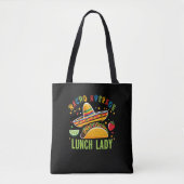 Grappig Lunch Lady Cinco De Mayo Tacos Mexicaans e Tote Bag (Voorkant)