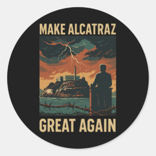 Grappig Maak Alcatraz weer geweldig SF Rock Alcatr Ronde Sticker