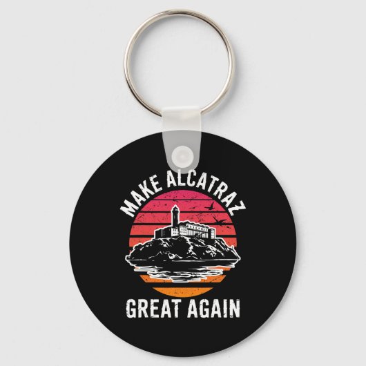 Grappig Maak Alcatraz weer geweldig SF Rock Alcatr Sleutelhanger (Voorkant)