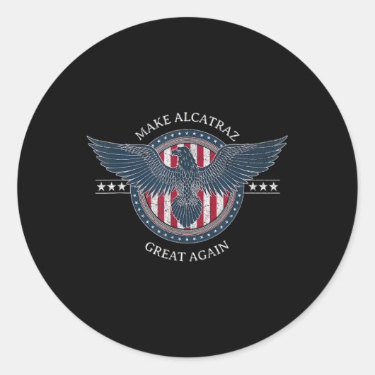 Grappig Maak Alcatraz weer geweldig Trump USA 2 Ronde Sticker (Voorkant)