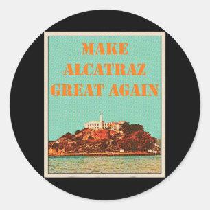 Grappig Maak Alcatraz weer geweldig Trump USA 2 Ronde Sticker