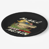 Grappig Maak Amerigator Weer Donald Parodie Amerik Papieren Bordje (Gekanteld)