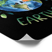 Grappig Maak Earth Day Elke Dag Schattigee Earth D Poster (Hoek)