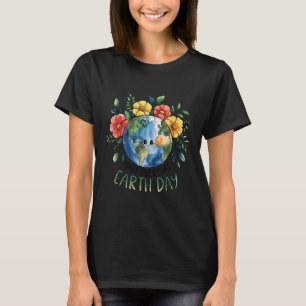 Grappig Maak Earth Day Elke Dag Schattigee Earth D T-shirt