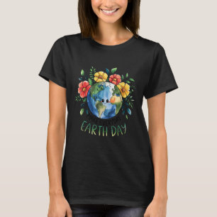 Grappig Maak Earth Day Elke Dag Schattigee Earth D T-shirt