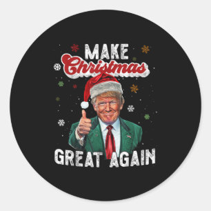 Grappig maak kerst weer geweldig, lomp kerstmis sw ronde sticker